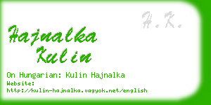 hajnalka kulin business card